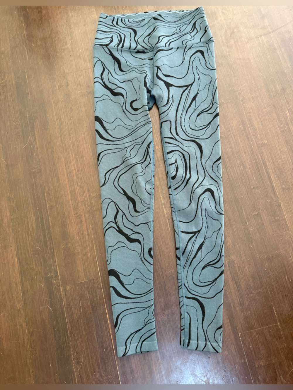 Spiritual Gangster Blue/Black Swirl High-Waist Leggings